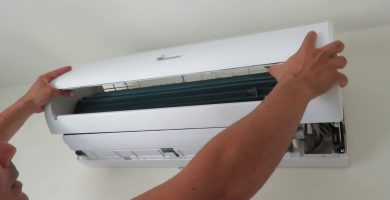 Cómo abrir la tapa del split interior